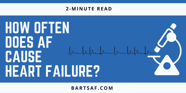 How often does Atrial Fibrillation lead to Heart Failure?