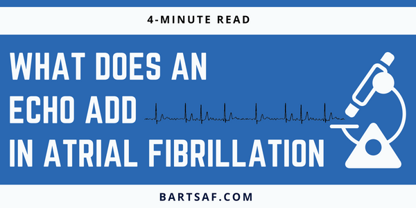 What can an echo add in Atrial fibrillation?